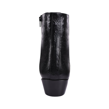 Jazzy Jackman Leather Print Ankle Length Boots