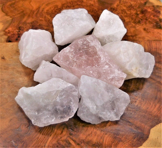 Rough Rose Quartz Crystal (1/2 lb) 8 oz Bulk Wholesale Lot Half Pound Stones Raw Gemstones Natural Crystals