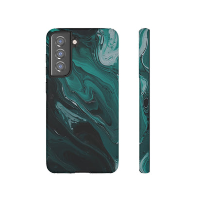 TEAL PAINT SWIRL | Tough Phone Case