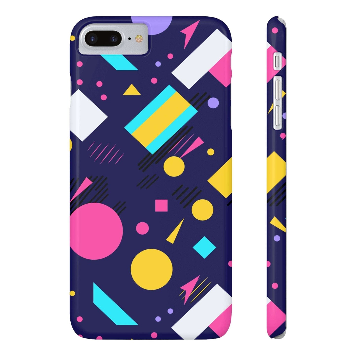 80s / 90s RETRO PATTERN DARK  | Slim iPhone Case