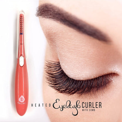 Heated Eyelash Curler With Comb, Provides Long Lasting Curl In Seconds