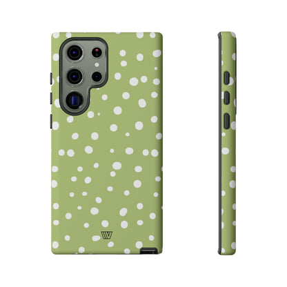 PALE OLIVE DOTS | Tough Phone Case