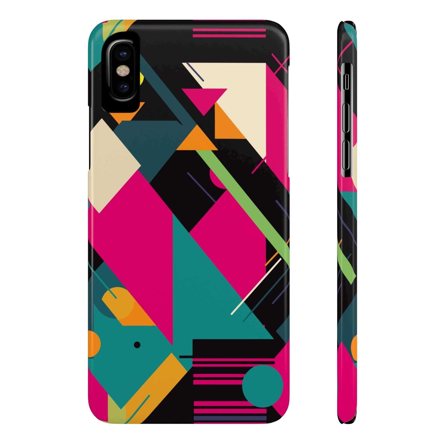 80s / 90s RETRO GEOMETRIC PATTERN | Slim iPhone Case