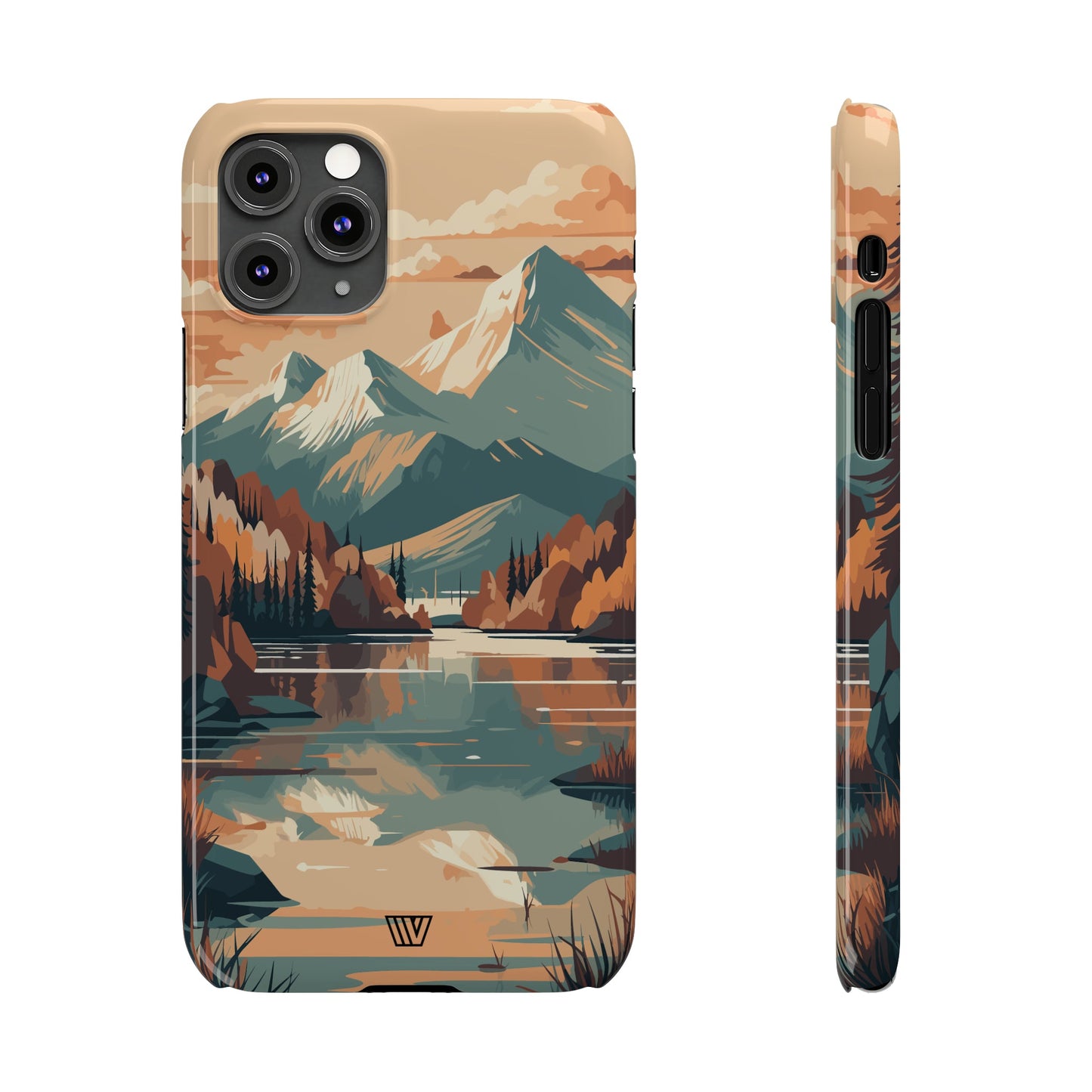 FALL MOUNTAIN RIVER LANDSCAPE | Slim iPhone Case