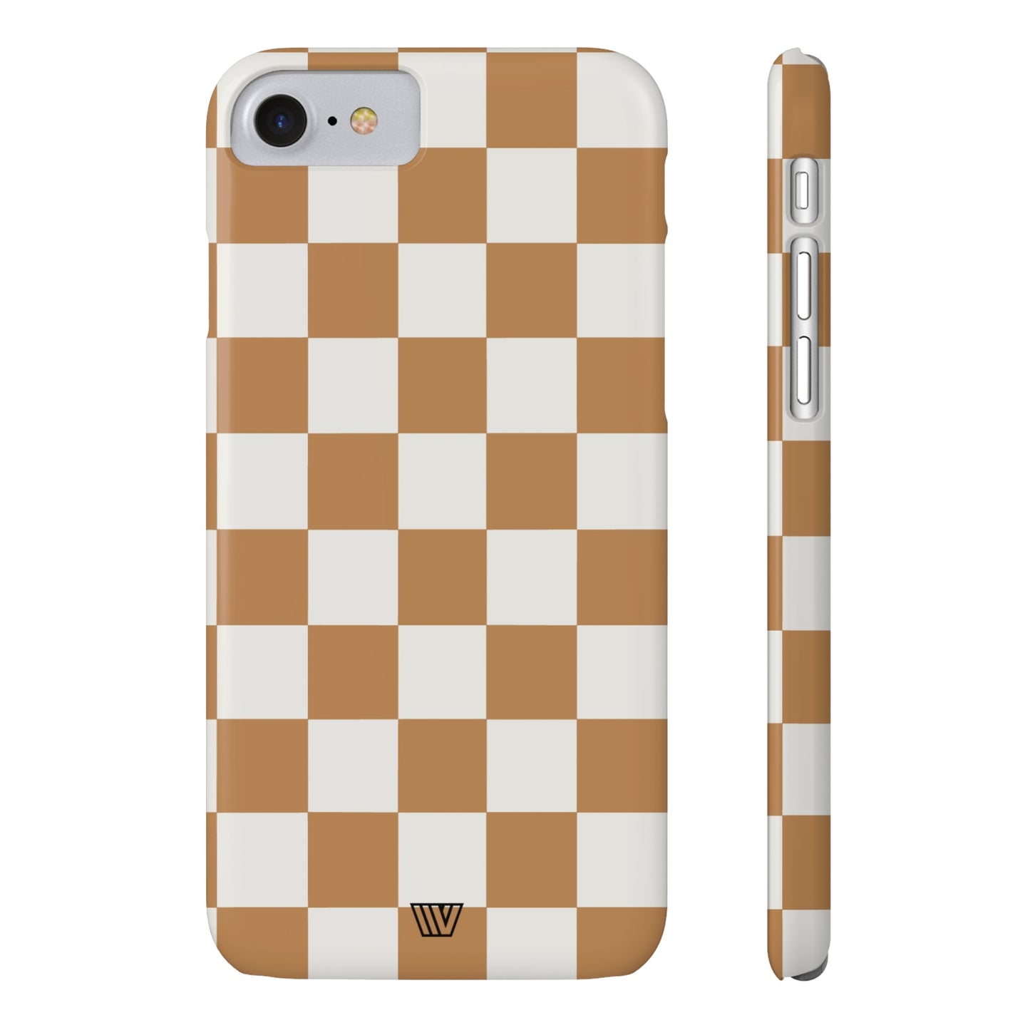 CHESTNUT CHECKERBOARD | Slim iPhone Case