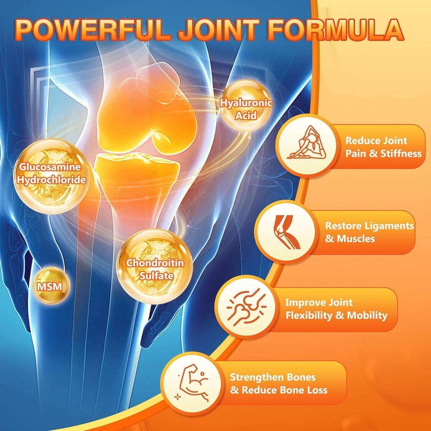 Multi Hydrolyzed Collagen Peptides Powder, Strengthening Bones and Joints