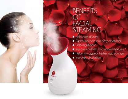 Pursonic Facial Steamer Hot Mist Moisturizing Spa: Nourish Skin Completely Extract Blackheads, Unclog Pores, Relieve Acne and Sunburn, Rejuvenate and Hydrate Your Skin for a Youthful Complexion