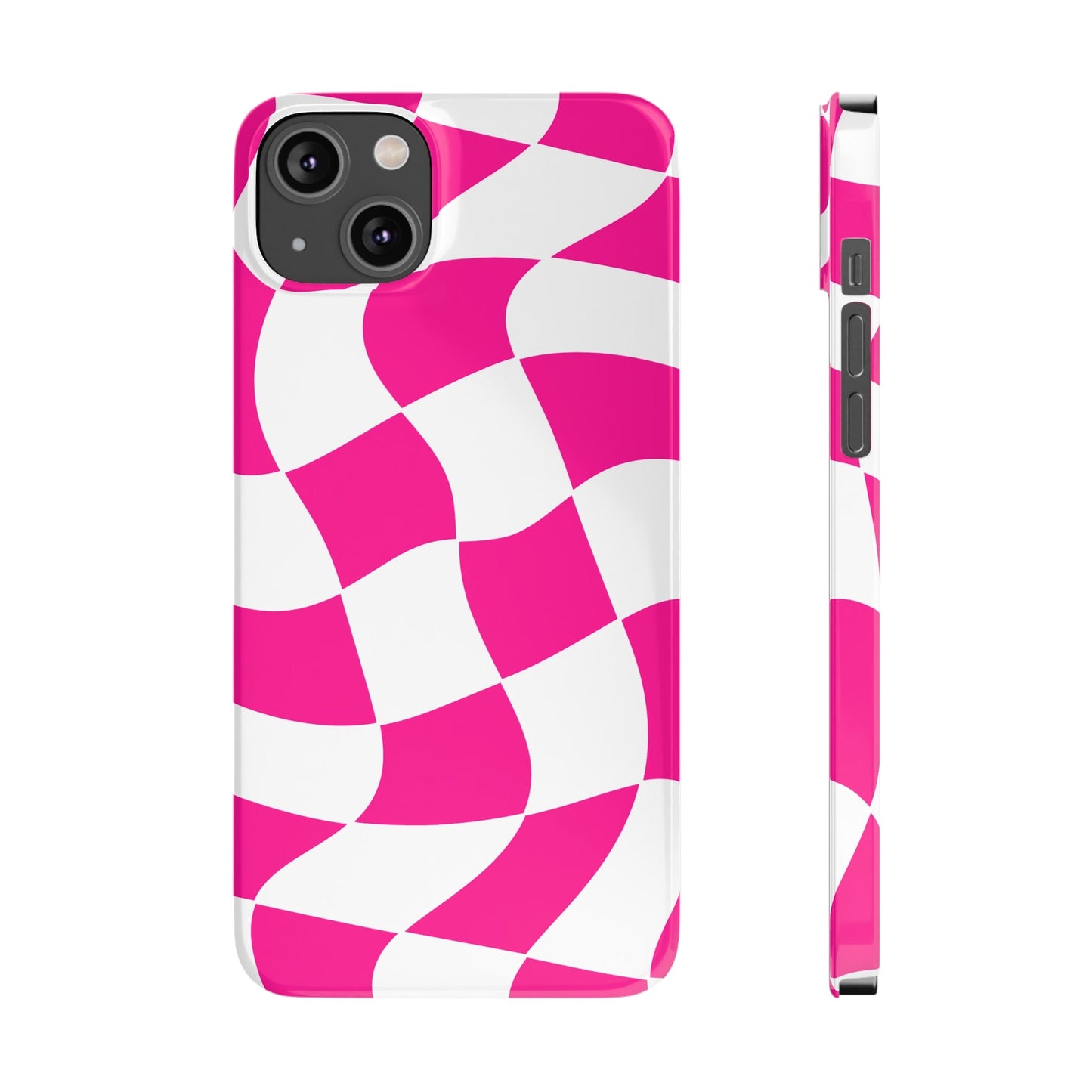 HOT PINK WAVY  | Slim iPhone Case