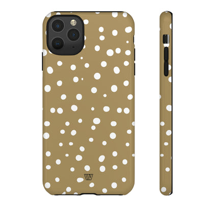 DARK BEIGE DOTS | Tough Phone Case