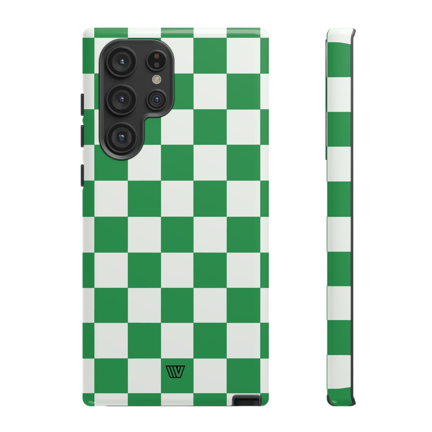 GREEN WHITE CHECKERBOARD | Tough Phone Case