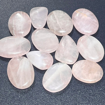 Rose Quartz Cabochon Lot 100 Grams ( 8 to 12 Pcs ) Bulk Wholesale Polished Natural Gemstones Healing Crystals And Stones