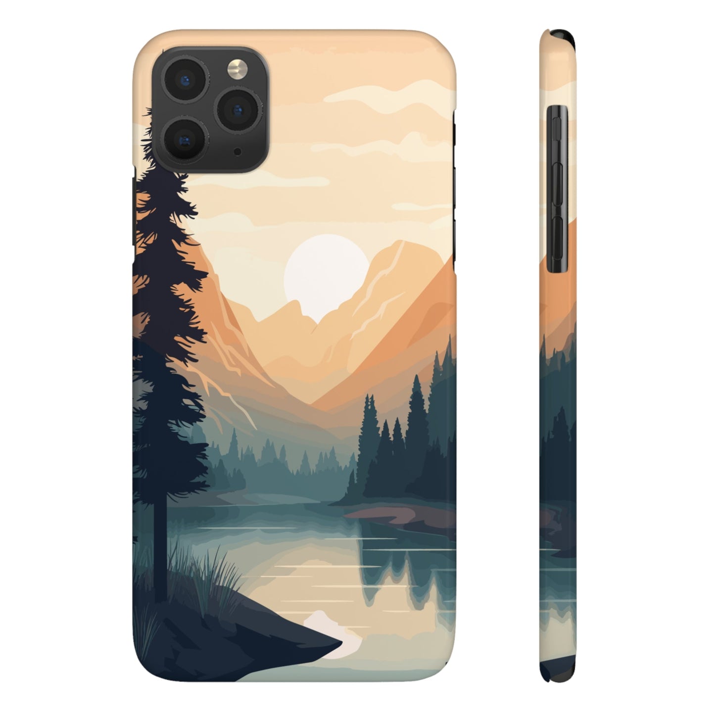 MOUNTAIN RIVER SUNSET | Slim iPhone Case