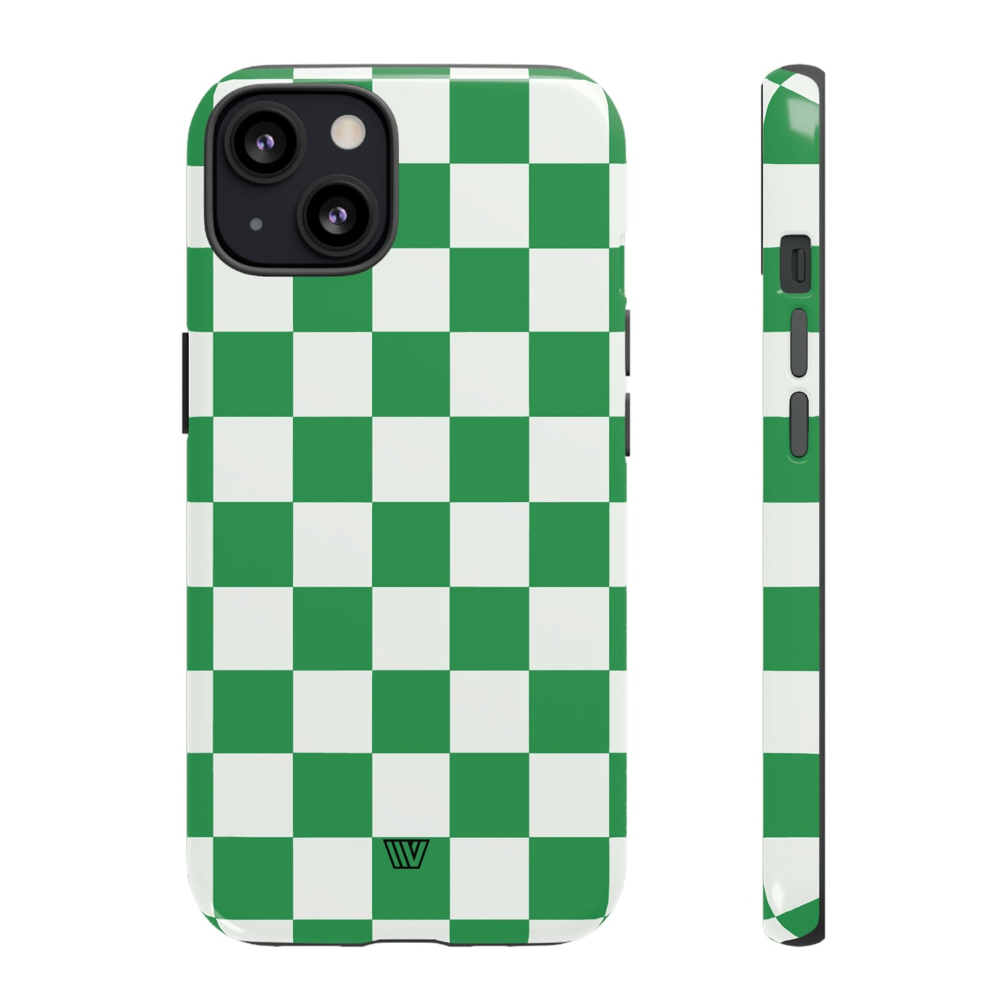 GREEN WHITE CHECKERBOARD | Tough Phone Case