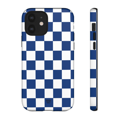 BLUE WHITE CHECKERBOARD | Tough Phone Case