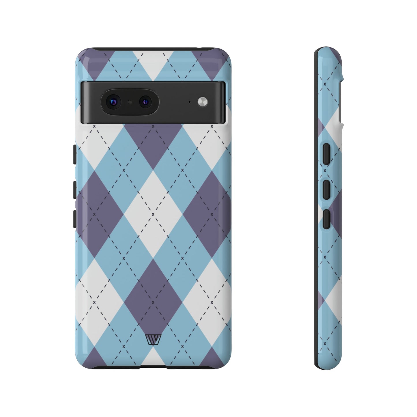 BLUE WHITE PURPLE ARGYLE | Tough Phone Case