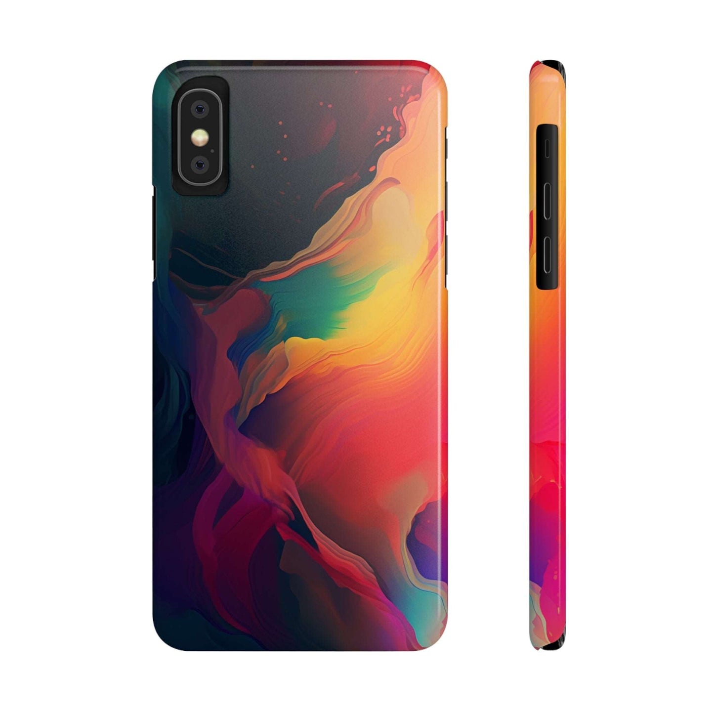 Abstract Paint Colors Slim Phone Case