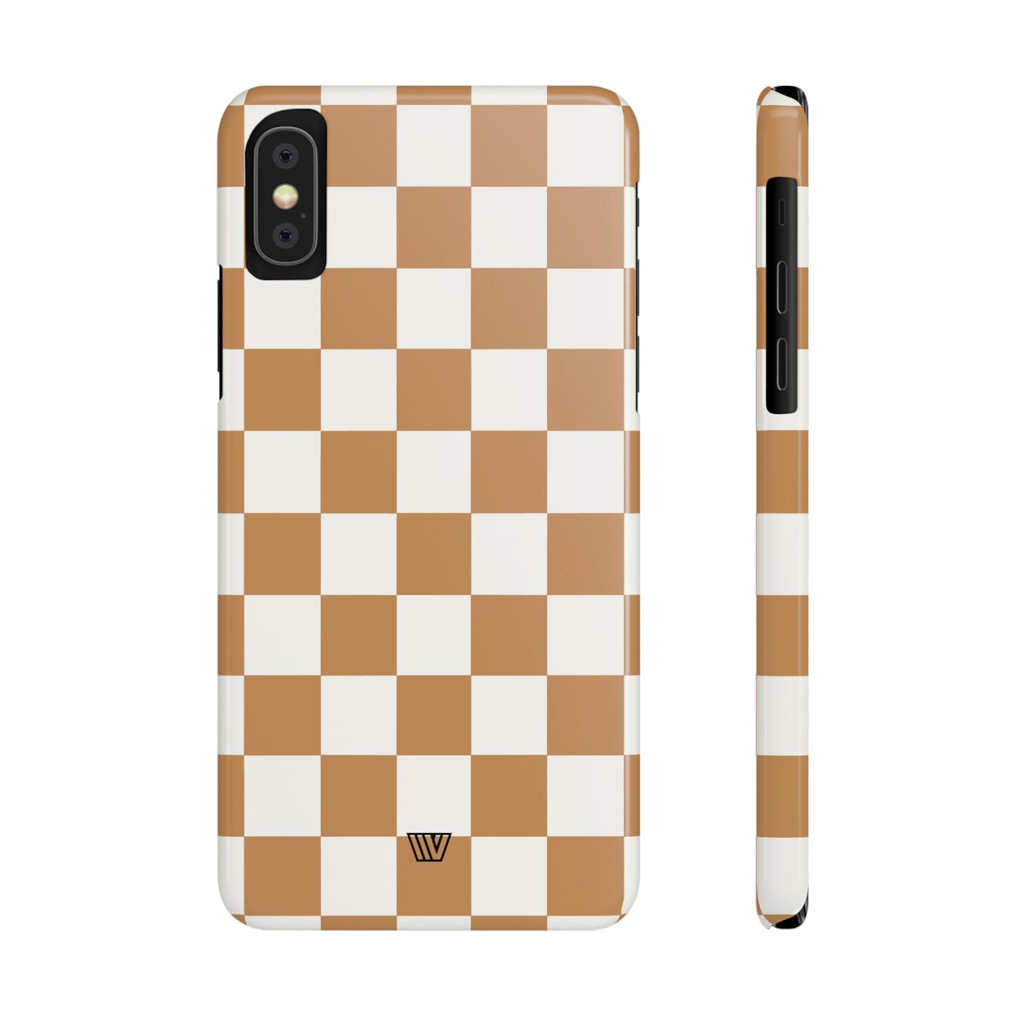 CHESTNUT CHECKERBOARD | Slim iPhone Case