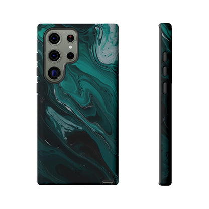 TEAL PAINT SWIRL | Tough Phone Case