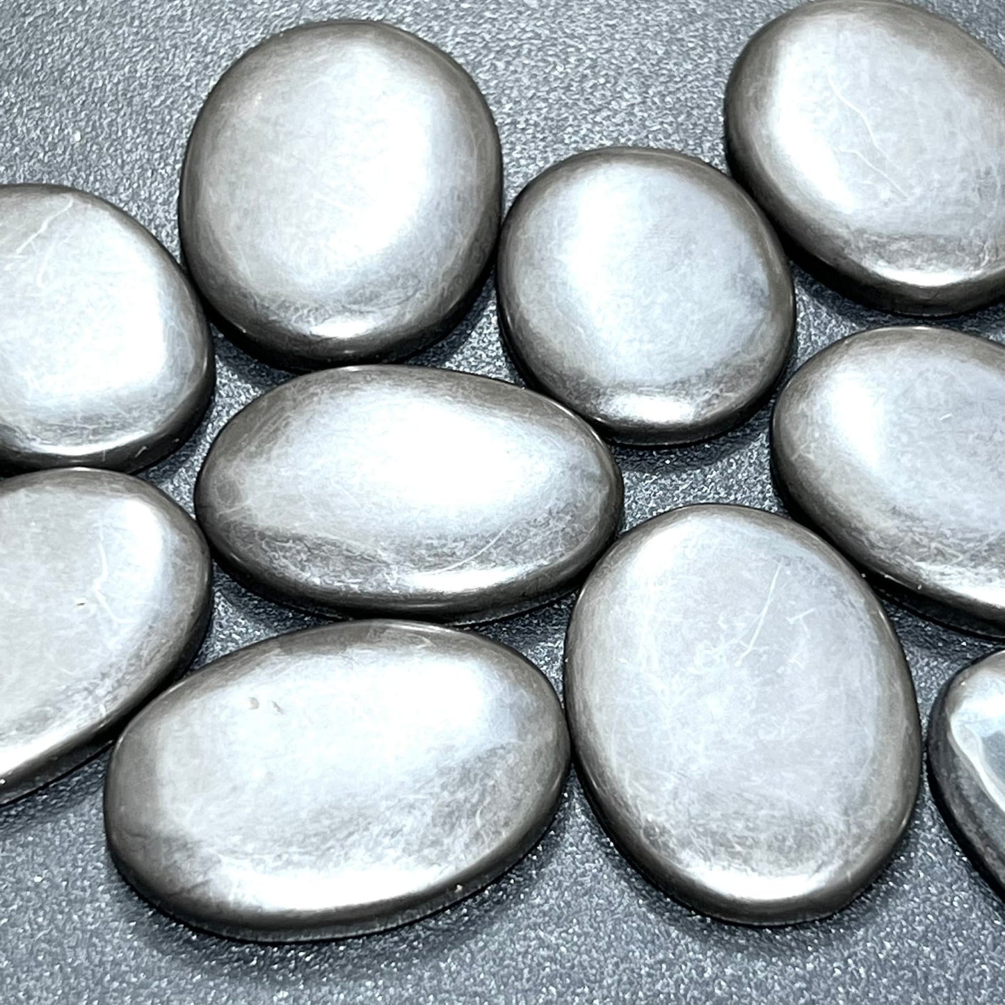 Hematite Cabochon Lot 100 Grams ( 8 to 12 Pcs ) Bulk Wholesale Polished Natural Gemstones Healing Crystals And Stones