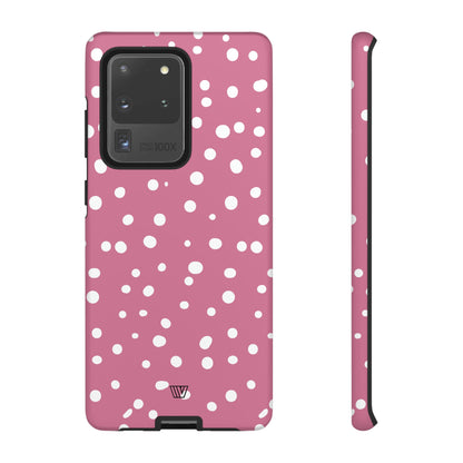 BLUSH RED DOTS | Tough Phone Case