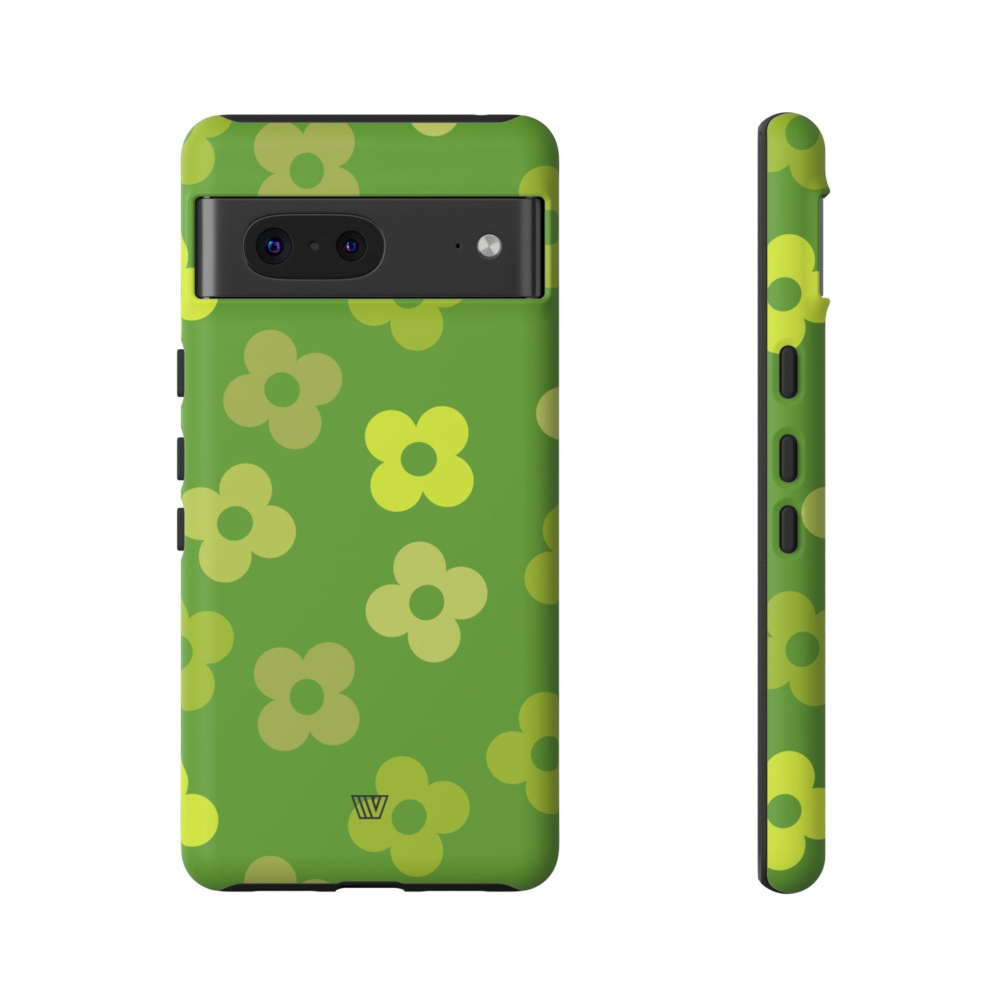 GREEN RETRO FLOWERS | Tough Phone Case