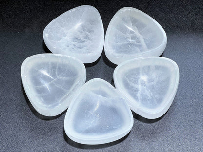 Selenite Triangle Crystal Bowl Charging Cleansing Healing Crystals And Stones