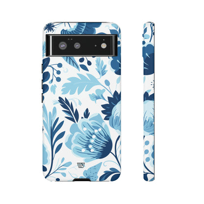 BLUE WHITE FLOWERS | Tough Phone Case