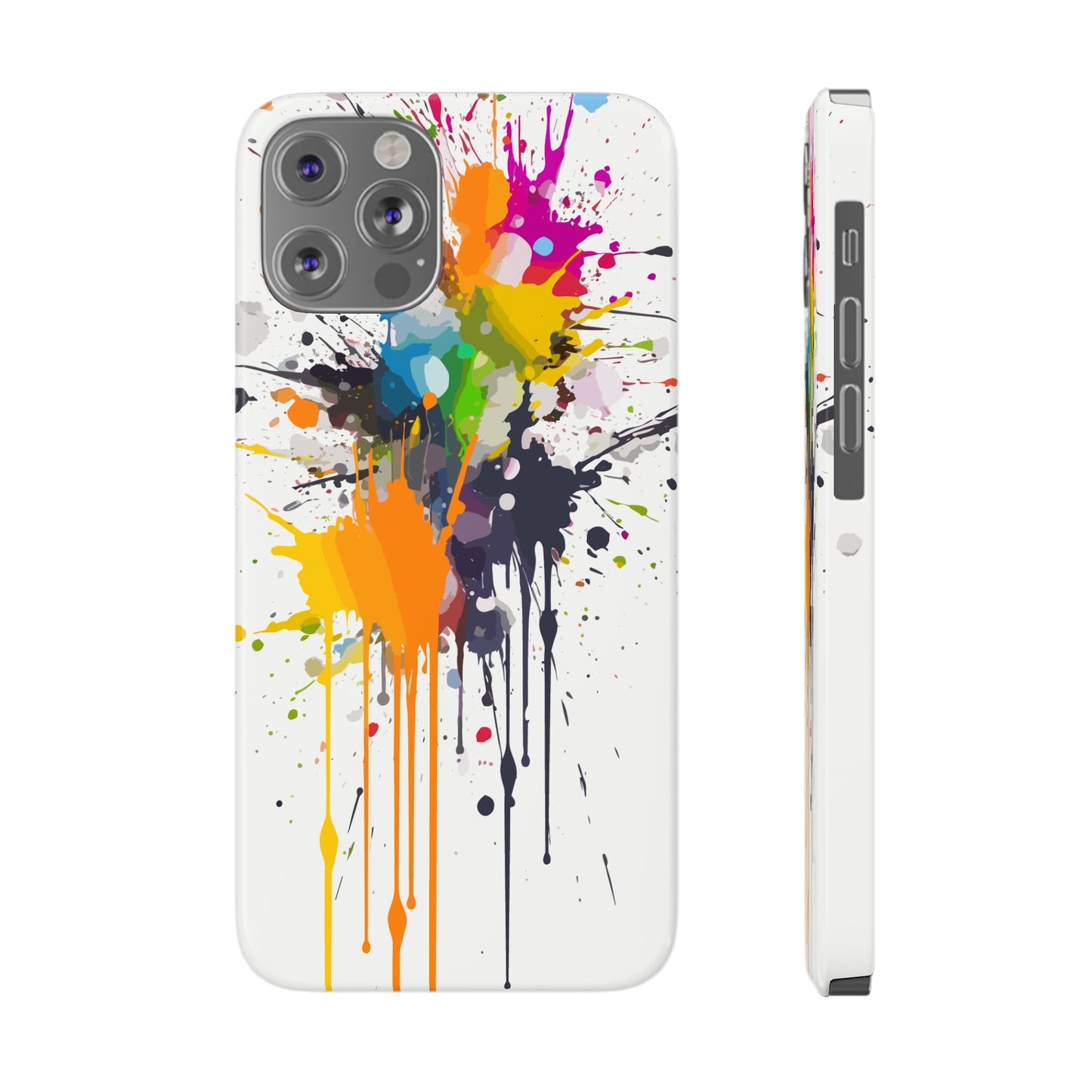 PAINT SPLATTER WHITE | Slim iPhone Case