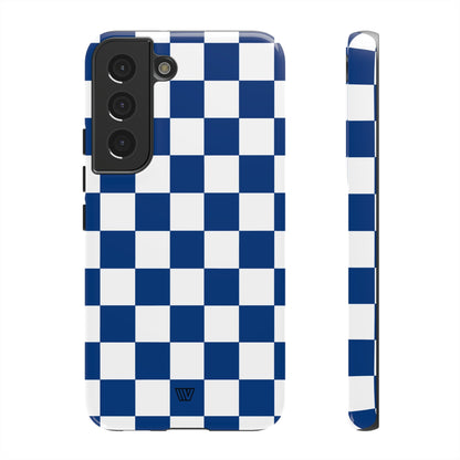 BLUE WHITE CHECKERBOARD | Tough Phone Case