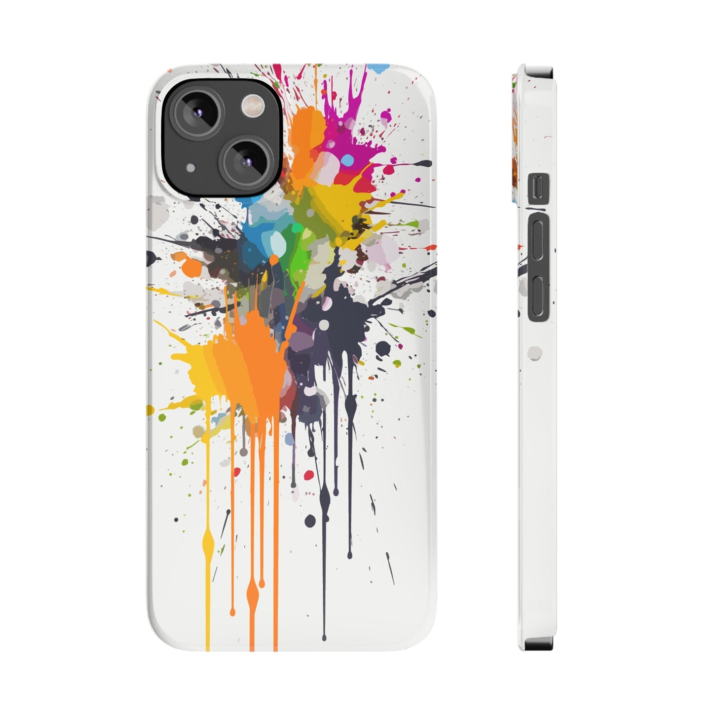 PAINT SPLATTER WHITE | Slim iPhone Case