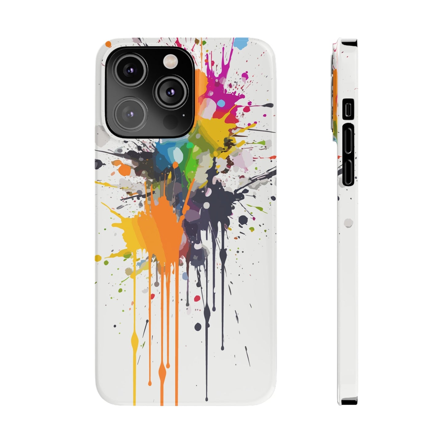 PAINT SPLATTER WHITE | Slim iPhone Case