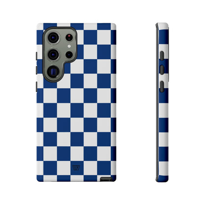 BLUE WHITE CHECKERBOARD | Tough Phone Case