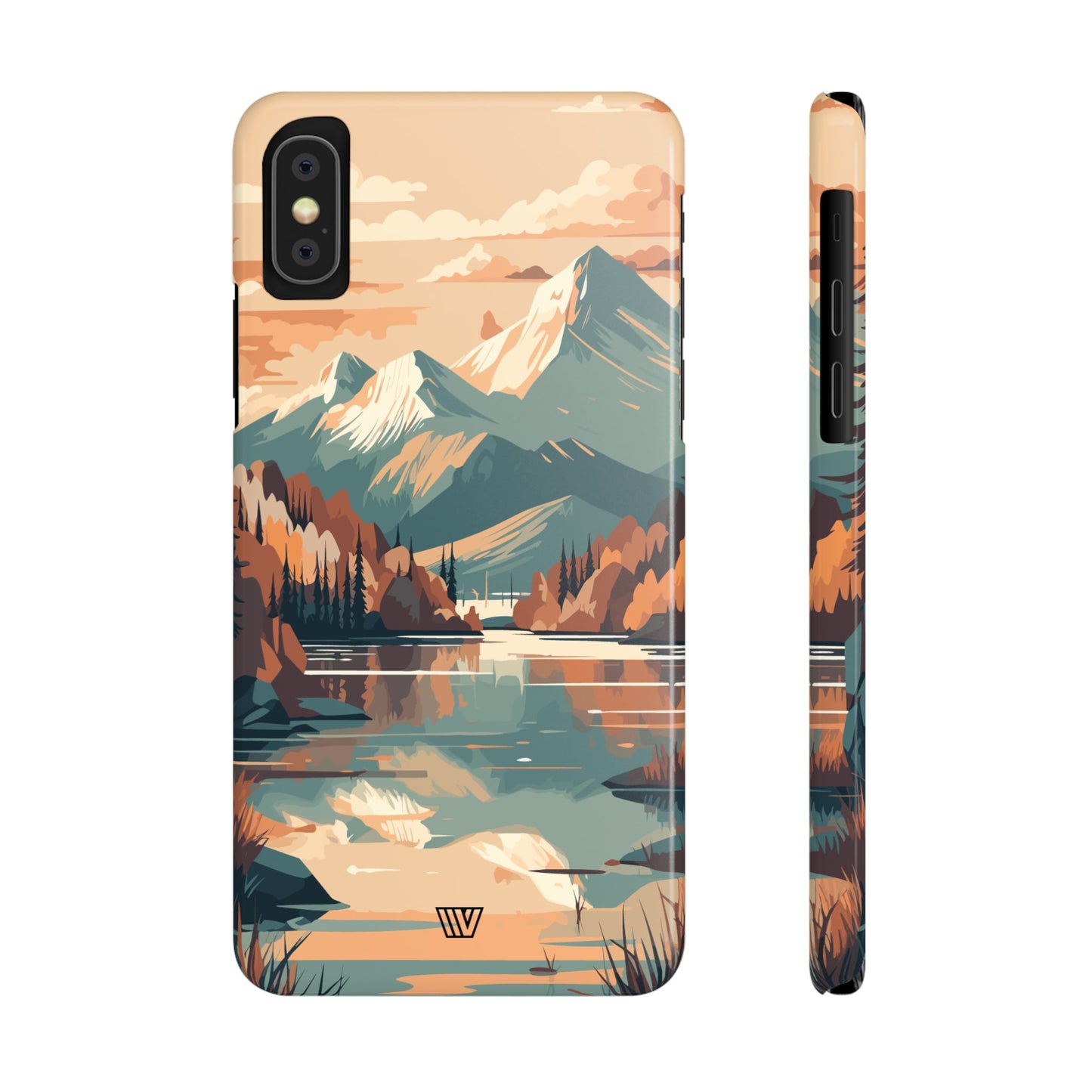 FALL MOUNTAIN RIVER LANDSCAPE | Slim iPhone Case