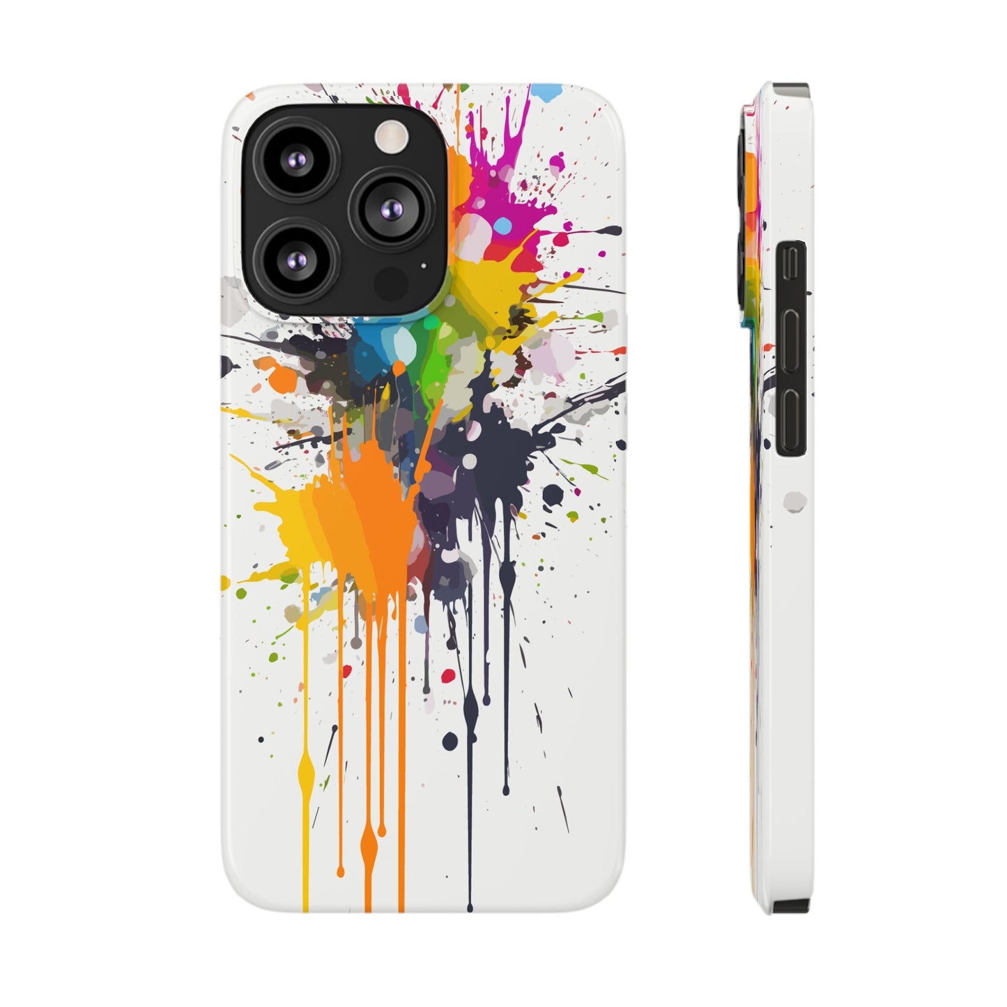 PAINT SPLATTER WHITE | Slim iPhone Case