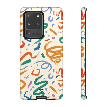 DOODLE PAINT BRUSH STROKES | Tough Phone Case