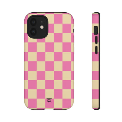 PINK TAN CHECKERBOARD | Tough Phone Case