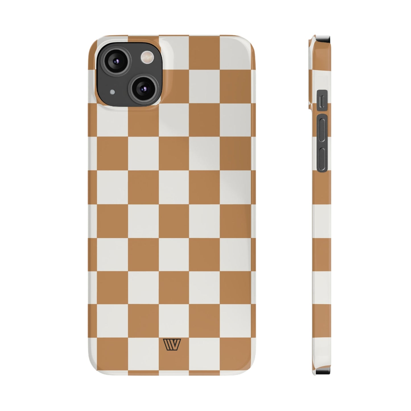 CHESTNUT CHECKERBOARD | Slim iPhone Case