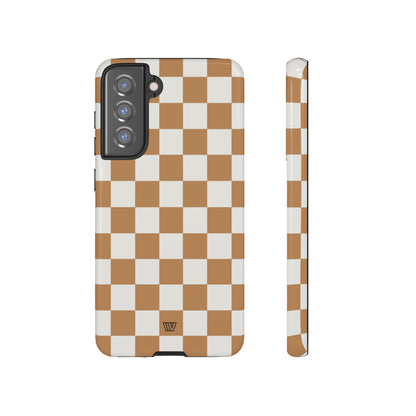 CHESTNUT CHECKERBOARD | Tough Phone Case