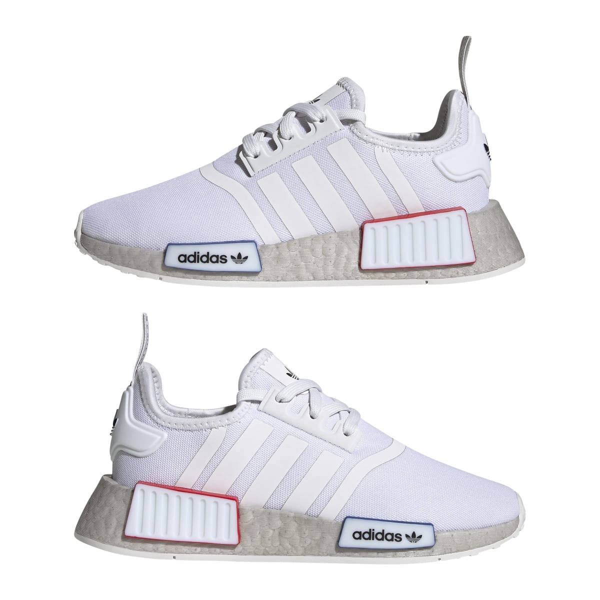 ADIDAS GY4279 NMD_R1 JR'S (Medium) White/White/Grey Mesh Running Shoes