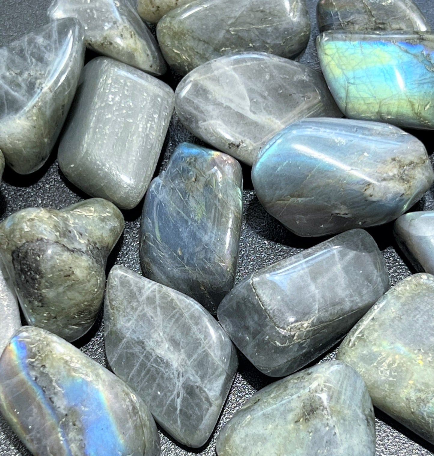 Labradorite Tumbled (1 LB) One Pound Bulk Wholesale Lot Polished Natural Gemstones