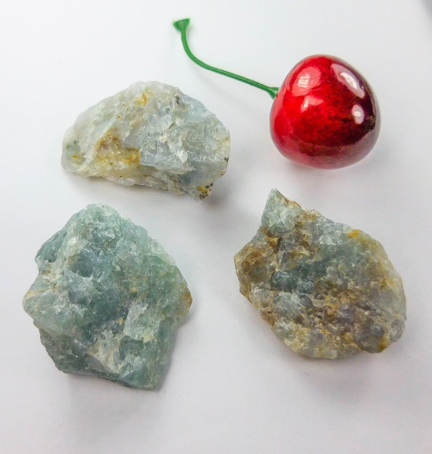 Sky Blue Quartz Crystals (3 Pcs) Rough Raw Natural Gemstone Rocks