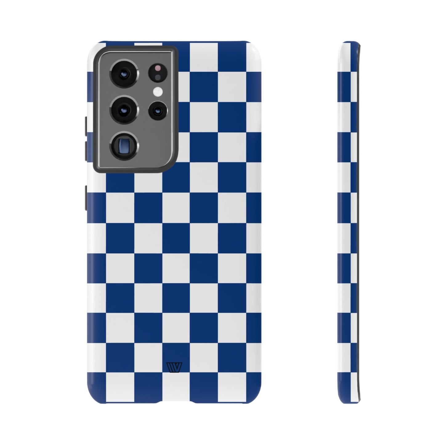 BLUE WHITE CHECKERBOARD | Tough Phone Case