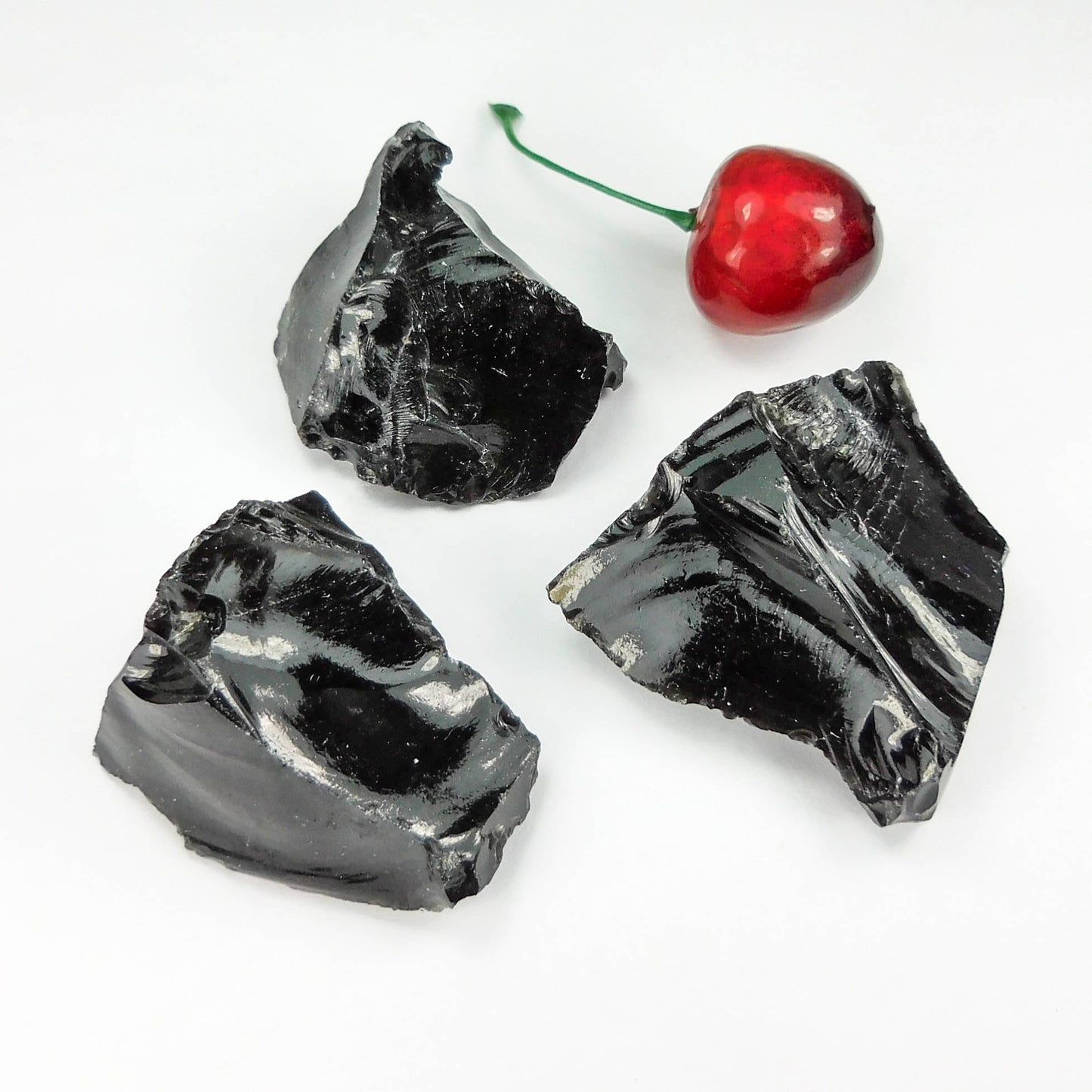 Black Obsidian (3 Pcs) Raw Volcanic Glass