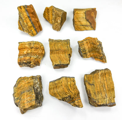 Bulk Wholesale Lot (1 LB) Tigers Eye - One Pound Rough Raw Stones