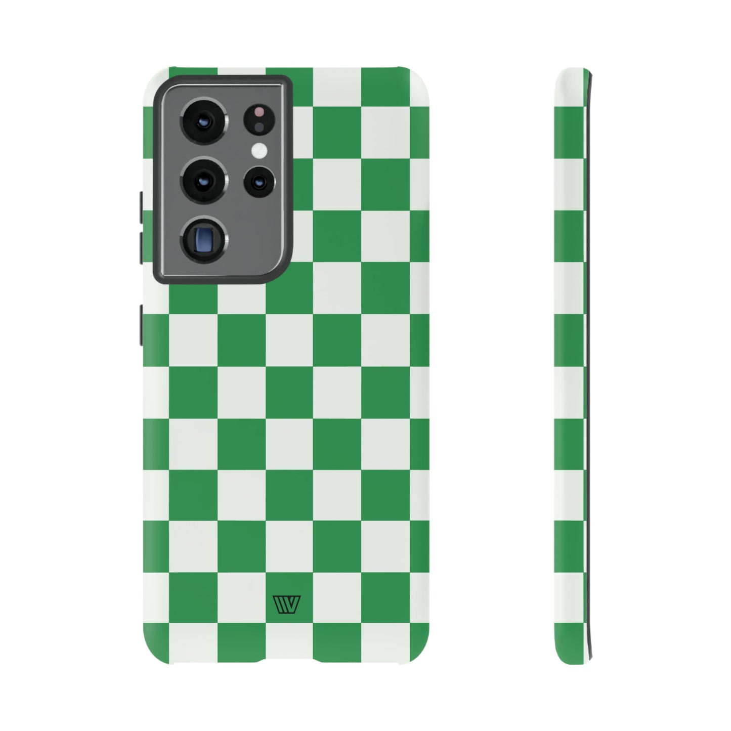 GREEN WHITE CHECKERBOARD | Tough Phone Case