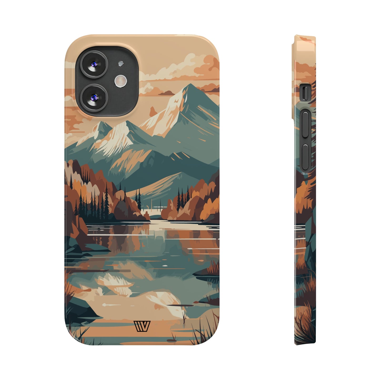 FALL MOUNTAIN RIVER LANDSCAPE | Slim iPhone Case