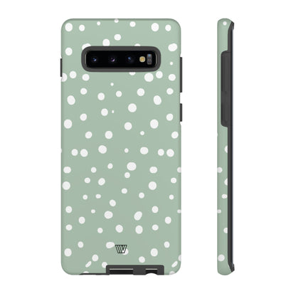 PASTEL GREEN DOTS | Tough Phone Case