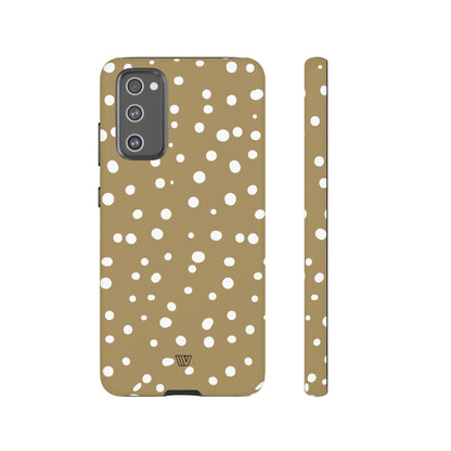 DARK BEIGE DOTS | Tough Phone Case