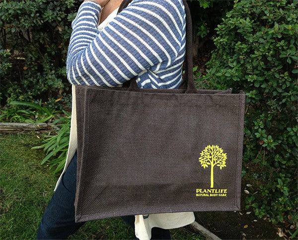 Plantlife Brown Jute Tote Bag