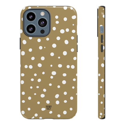 DARK BEIGE DOTS | Tough Phone Case